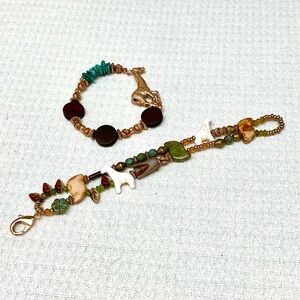 🌸Gem & Czech Safari Bracelet Set